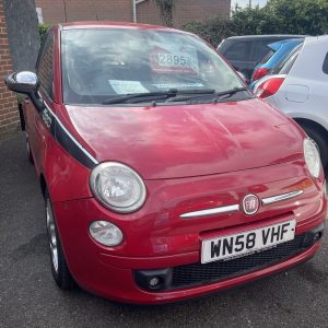 Red Fiat 500 Car Vehicle For Sale Used Cars
